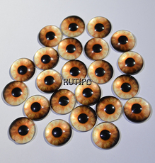 61-19 Cabochon eyes, glass, 12mm, pair