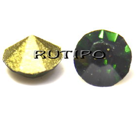 100шт, Конусные стразы Emerald, 2.7-2.8мм
