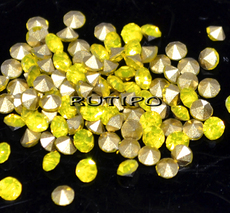 Cone rhinestone Citrine, 3mm, pcs