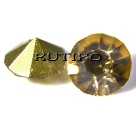 100шт, Конусные стразы Lt.Col.Topaz, 3мм