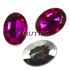 Acrylic crystal DarkMagenta, 18 * 13 * 5mm, pcs