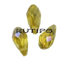 Faceted drop pendant, 13*6mm, pcs