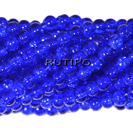 Бусина Cracкle Blue,4 мм, шт 