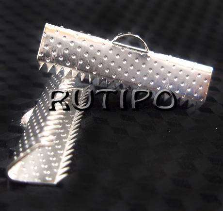100шт, Зажимы Silver 25мм