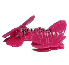 Hairpin Butterfly, raspberry, 24 * 20 * 17mm, pcs