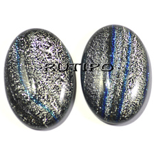 Cabochon Dichroic glass, 30 * 20 * 8mm, pcs