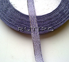 Brocade ribbon light lilac with silver lurex, 7mm * 1m