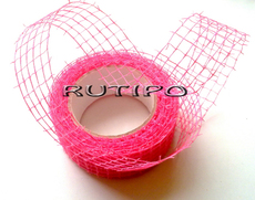 Floral mesh, pink, 5cm * 1m