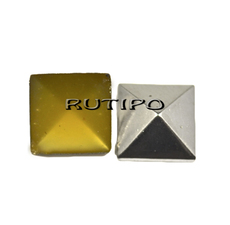 Metal rhinestones HotFix pyramid 9mm, pcs