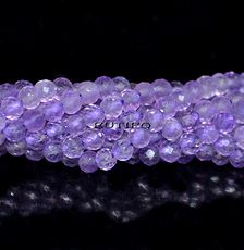 Faceted Amethyst beads 2mm, low 39cm (approx. 180pcs)