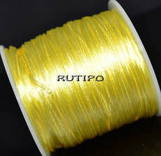 Атласный нейлоновый шнур Yellow, 1мм, 70м (катушка)