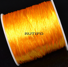Satin nylon cord orange, 1.0mm, 1m
