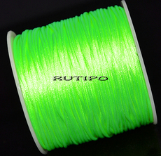 A satin nylon cord Lawn Green, 1mm, 70m (coil)