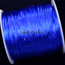 Satin nylon cord Blue, 1.0mm, 1m