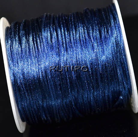 Атласный нейлоновый шнур Midnight Blue, 1мм, 1м