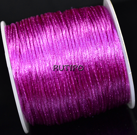 Атласний нейлоновий шнур Purple, 1мм, 1м