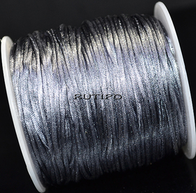 Satin nylon cord Gray, 1.0mm, 1m