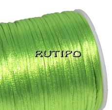 Satin nylon cord light green, 2.5mm * 1m