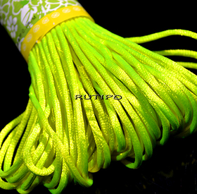 Атласный шнур Green Yellow 2.5мм, моток 20м