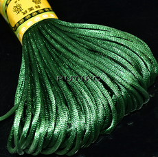 Атласный шнур Dark Green 2.5мм, моток 20м
