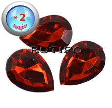 Акриловые стразы DarkRed, 18*13мм, 5шт(+5шт в подарок)