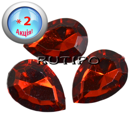 Акриловые стразы DarkRed, 18*13мм, 5шт(+5шт в подарок)