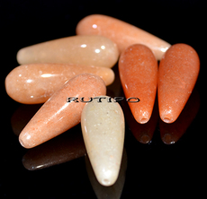 Quartzite drop semi-drilled, 24*9mm, pcs