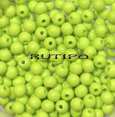 Acrylic bead, GreenYellow 4mm, pcs