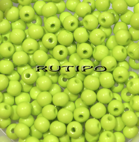 Acrylic bead, GreenYellow 4mm, pcs