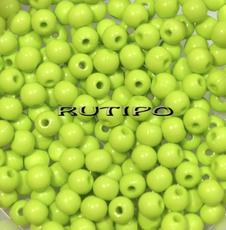 Acrylic bead, GreenYellow 4mm, 200pcs