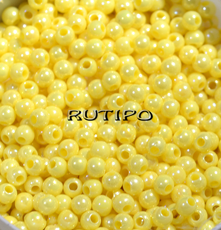 Бусина Yellow AB Plated, 4мм, шт