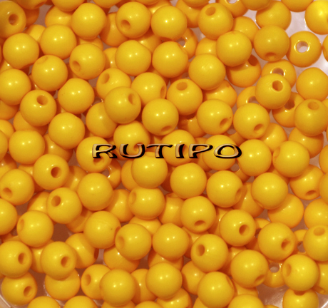 500шт, Бусины OrangeYellow 4мм