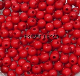 Бусина Red 4мм, шт