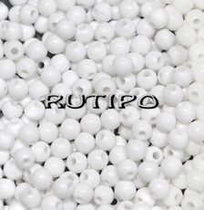 Acrylic bead, White, 4mm, 400pcs