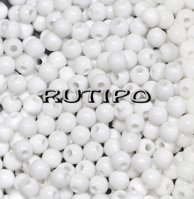 400шт, Бусины White 4мм