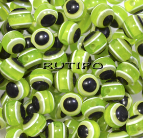Глазки Бусинки LightGreen 6мм, шт
