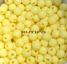 Acrylic bead Yellow 6mm, 400pcs