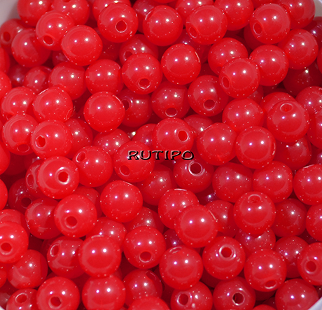400шт, Бусины Red 6мм