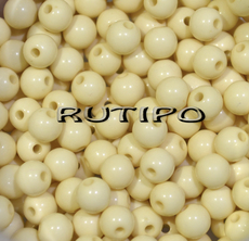 Acrylic bead, Ivory 6mm, pcs