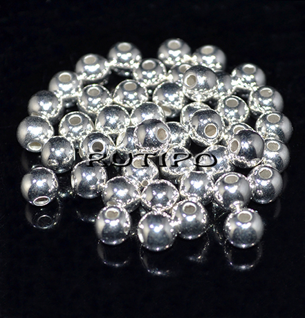 Бусина акриловая Silver 6мм, шт