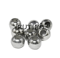 Beads Platinum color, 7*5mm, pcs