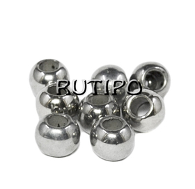 Beads Platinum color, 7*5mm, 100pcs