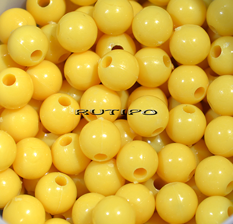 Бусина акриловая Yellow 8мм, шт