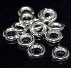 Platinum ring bead, 8*2mm, pcs.