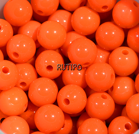 Acrylic bead, OrangeRed 10mm, pcs