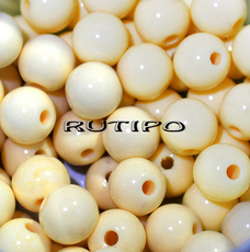 Acrylic bead Ivory 10mm, pcs