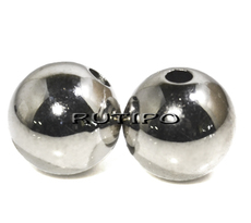 Platinum color bead 11mm, pcs