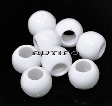 Бусина акриловая White 14*11мм, шт