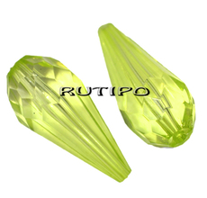 Faceted drop bead 24 * 11mm, pcs