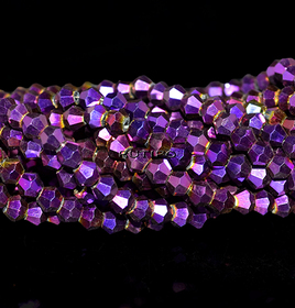 Биконусы Purple, 3.5-3.8мм, низка 35см (ок. 110шт)